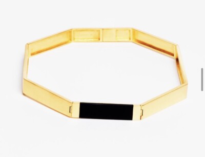 Promi-besitz Ming Yu Wang Collider Gold & schwarzer Onyx Halsband Halskette Einzelhandel $2529