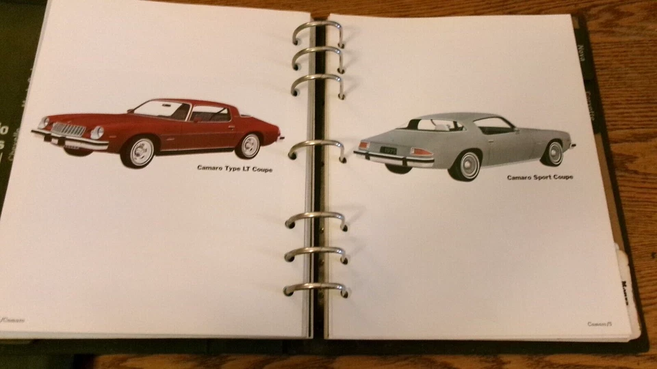 Chevrolet Trim Selector 1975 concesionarios álbum Camaro Corvette Foto 4 de 4