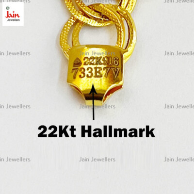 18 Kt, 22 Kt Real Solid Yellow Gold Cuban Link Chain Men'S