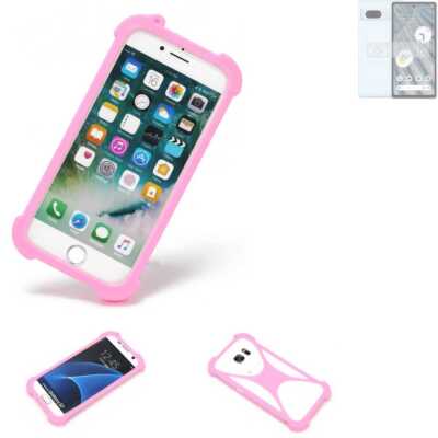 Schutzring für Google Pixel 7a Silikoncase Softcase Bumper Schutz Hülle pink
