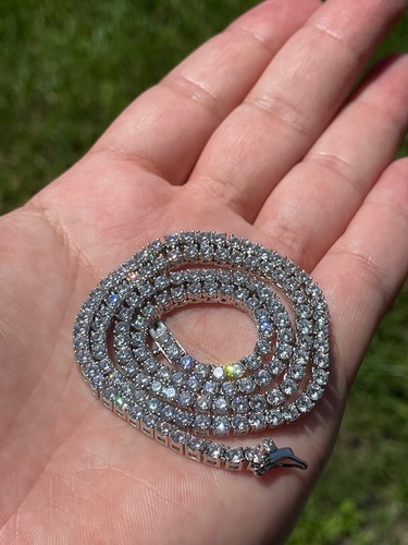 Tennis Chain Real 925 Sterling Silver 