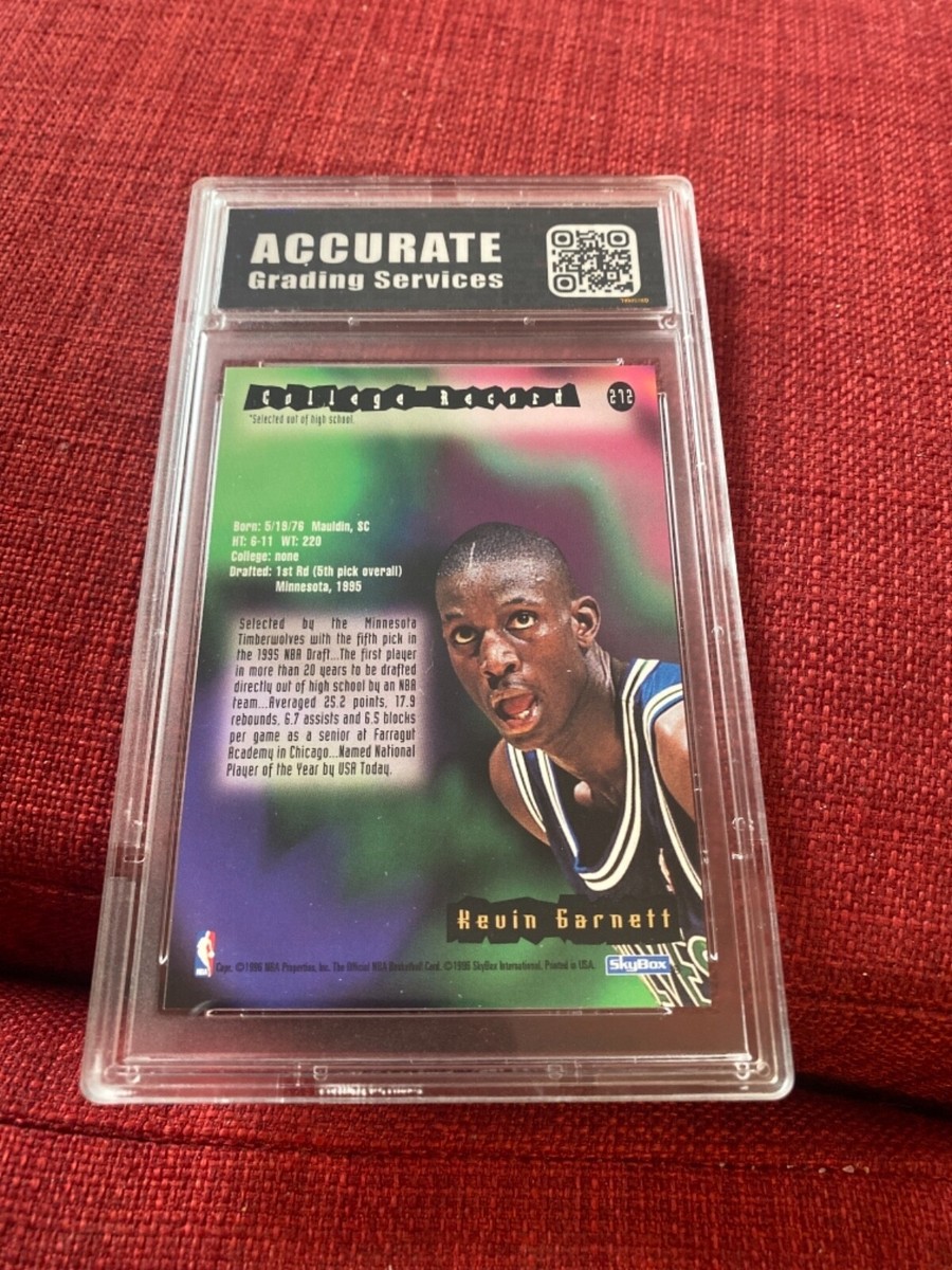 Kevin Garnett 95-96 hoops rookie card #272 ags 10 gem mint | eBay