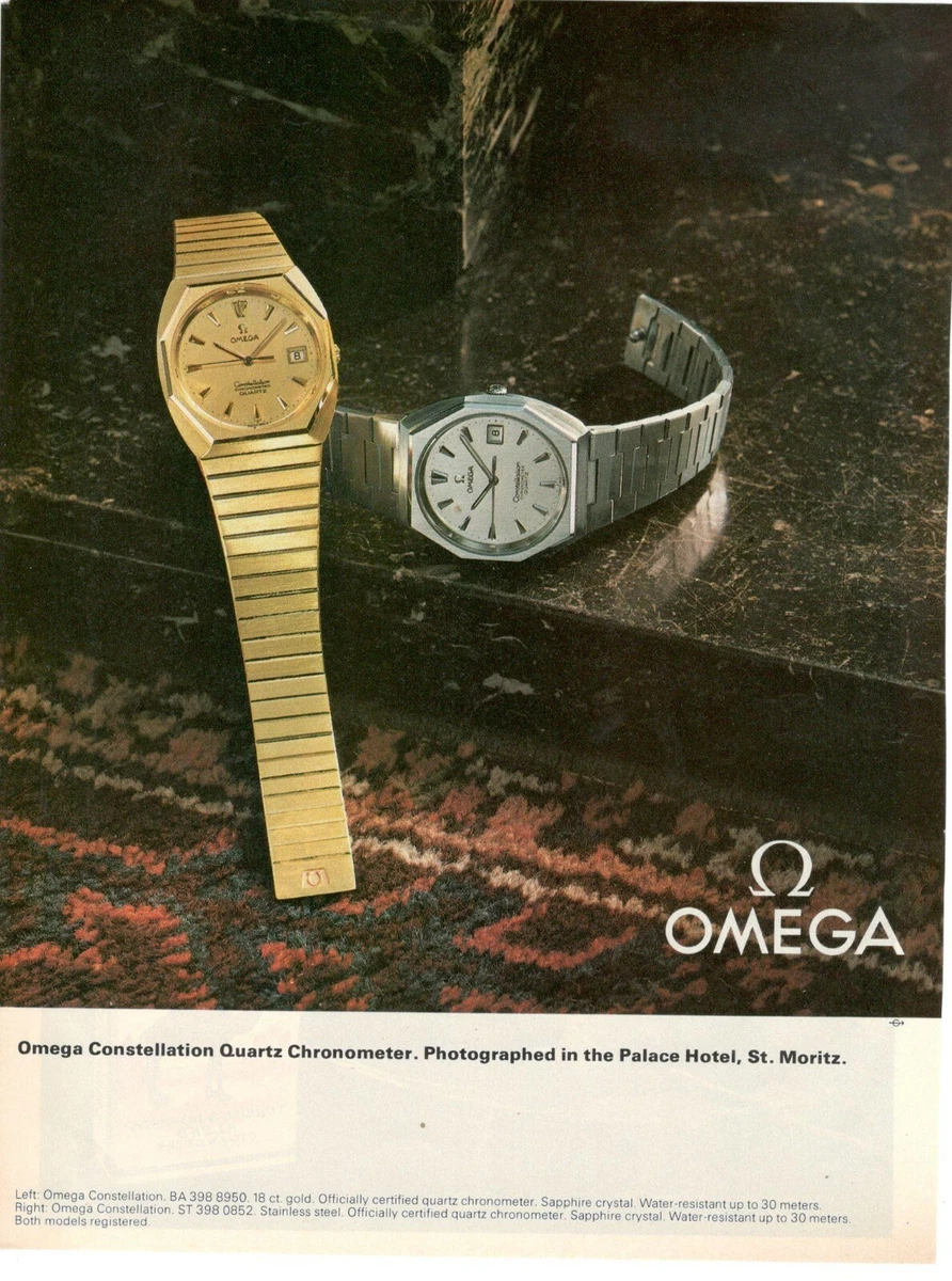 Watch Omega Constellation Quartz 1980 Advertising Photographed IN