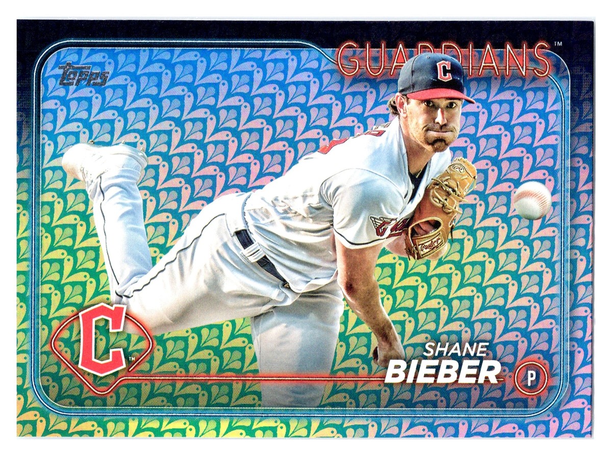 2024 Topps Series 1 #107 Shane Bieber Easter Foil Cleveland