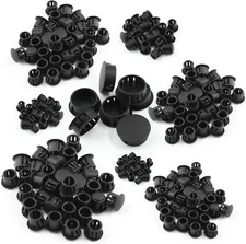 350pcs 8 Sizes Plastic Hole Plugs Assortment, Flush Type Snap in Locking Tube Ho