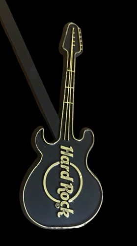Vintage Hard Rock Guitar Shape Black Swizzle Sticks Drink Stir 8.5" Set Of 6 - Picture 5 of 10