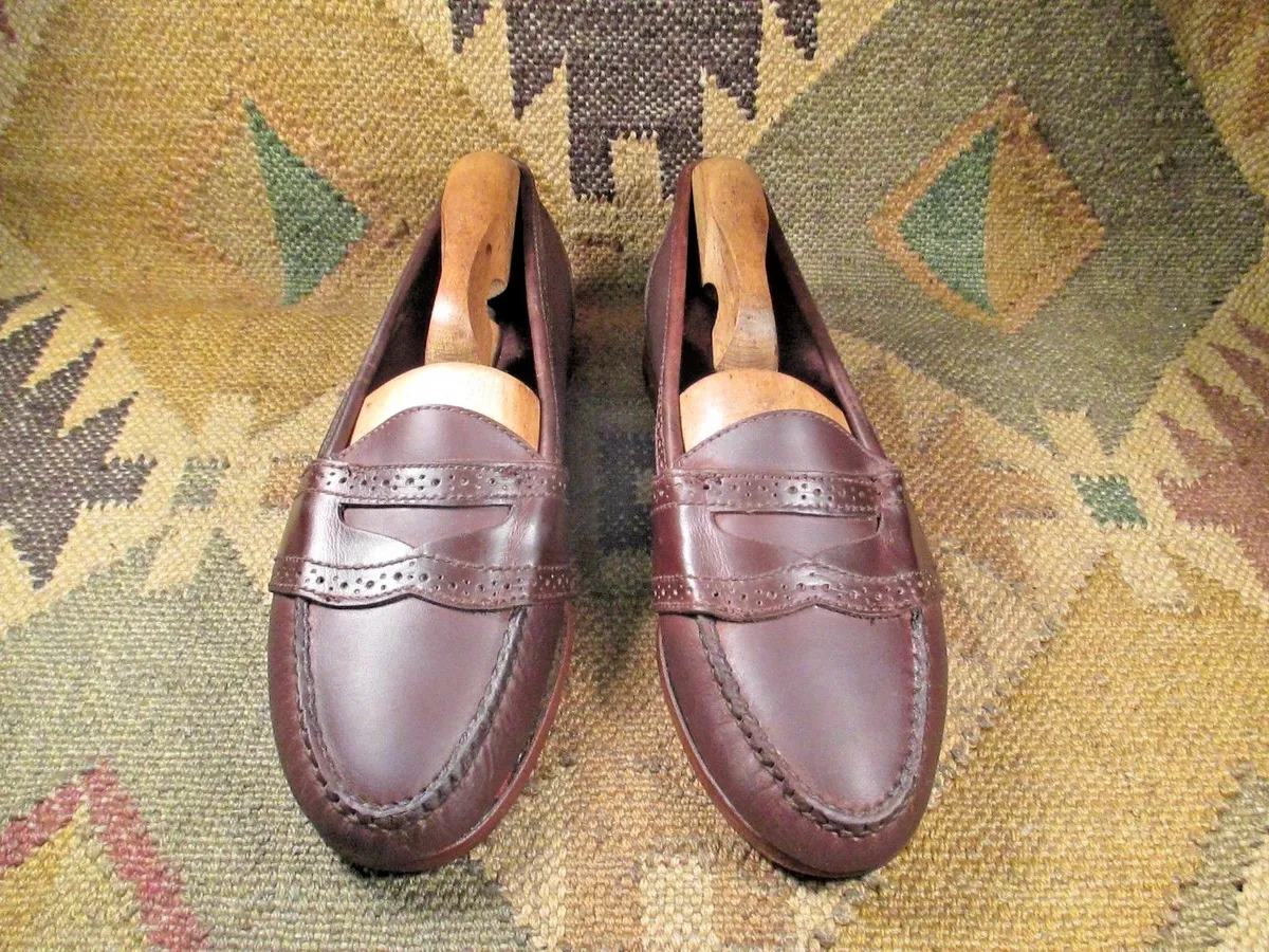 Vintage COLE HAAN Brown leather Penny Loafers Size 7.5 M Made in