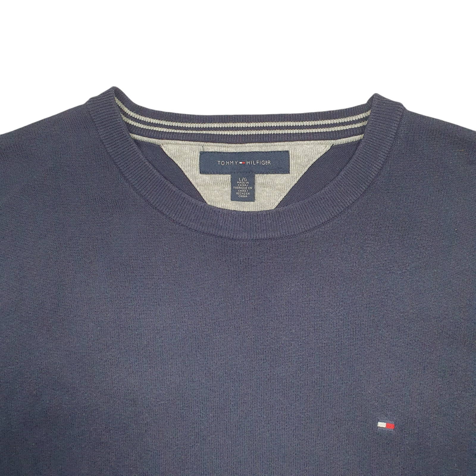TOMMY HILFIGER Crewneck Knit Jumper Sweatshirt Mens L image 2