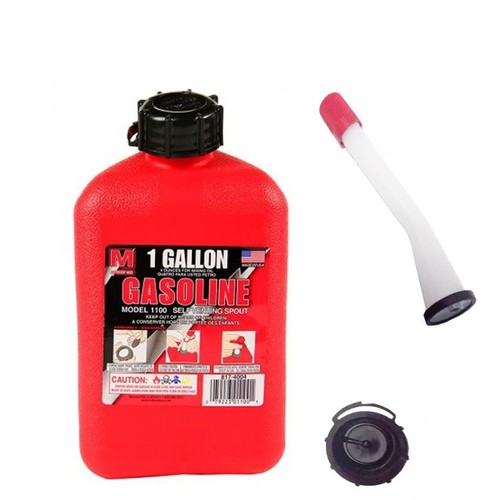 1 Gallon Red Gas Can Container Midwest Gas Company 1 Gal 1200 - Made In USA - Picture 2 of 8