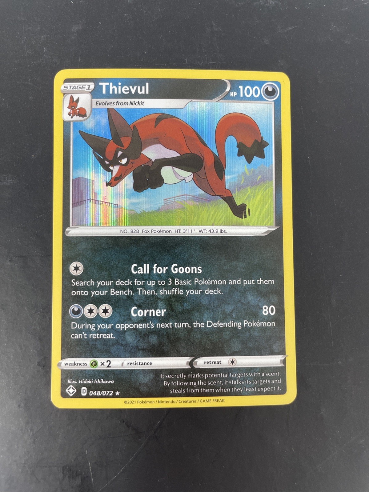 Thievul 048/072 Holo Pokemon Card