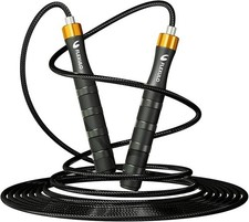 Adjustable Speed Skipping Rope 3m Steel Cable Aluminium Handles Gym Boxing