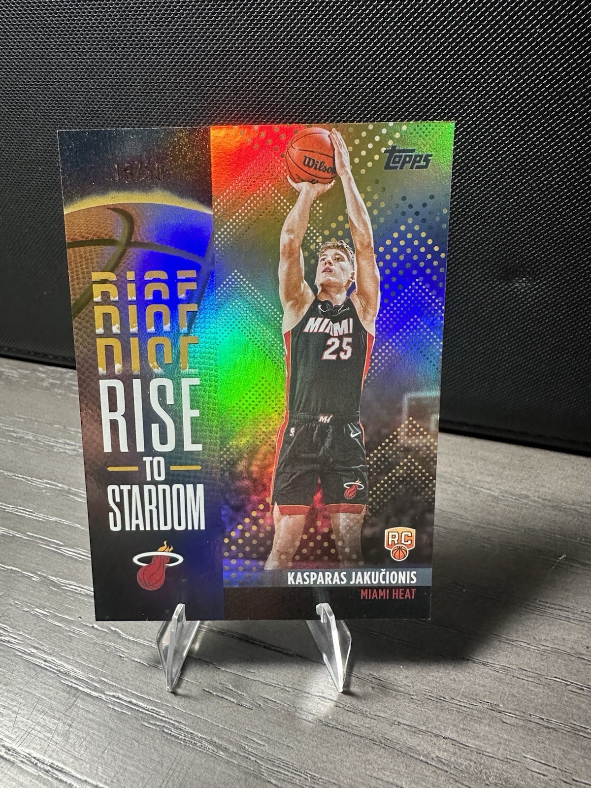 2025-26 Topps Basketball Kasparas Jakucionis Rookie RC Rise To Stardom Gold /50