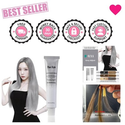 PureStyle 3.4oz Ammonia-Low Permanent Hair Color Cream - Elegant Gray Coverage