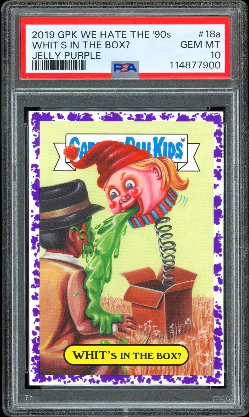 2019 Garbage Pail Kids We Hate 90s 18a Seven 7 Brad Pitt PURPLE *POP 1 PSA 10