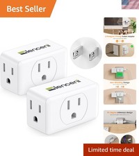 Multi-Outlet Wall Plug Expander - 2 to 3 Prong Adapter for Safe Device Charging