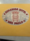 Esplanada Hotel Sao Paulo Bresil Ancien Etiquette Hotel Luggage Label — photo 4
