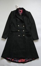 Spring Joe Browns Double Breasted Smart Coat UK 10 Wool Blend Floral Lining