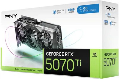 PNY - GeForce RTX 5070 Ti 16GB OC GDDR7 PCI Express 5.0 Graphics Card