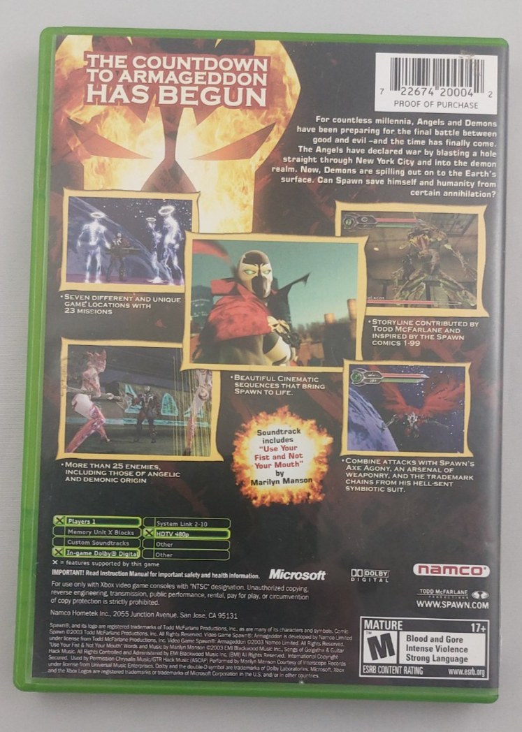 Spawn: Armageddon (Microsoft Xbox, 2003) CIB / Complete - Tested