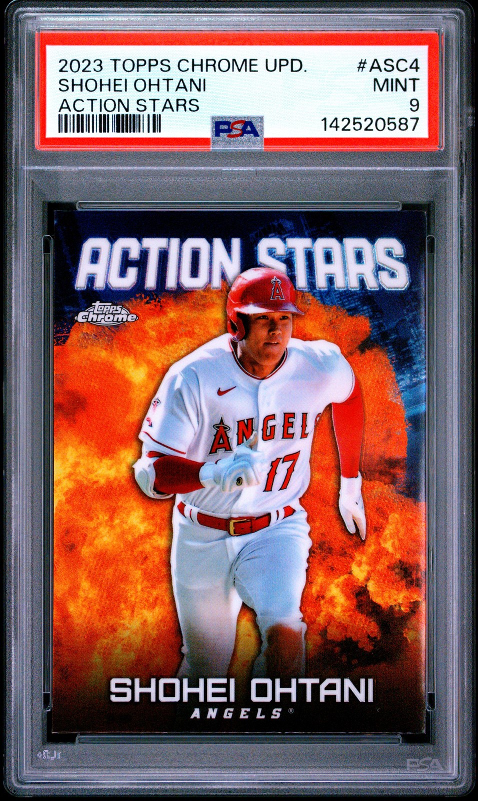 2023 TOPPS CHROME UPDATE ACTION STARS #ASC4 SHOHEI OHTANI PSA 9