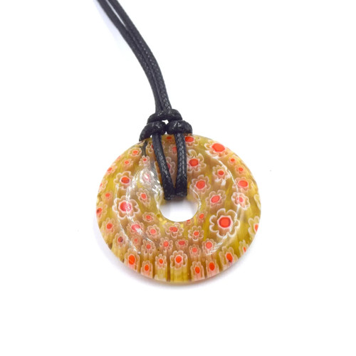 Collier coulissant pendentif donut millefiori Multicolore - Imagen 13 de 14