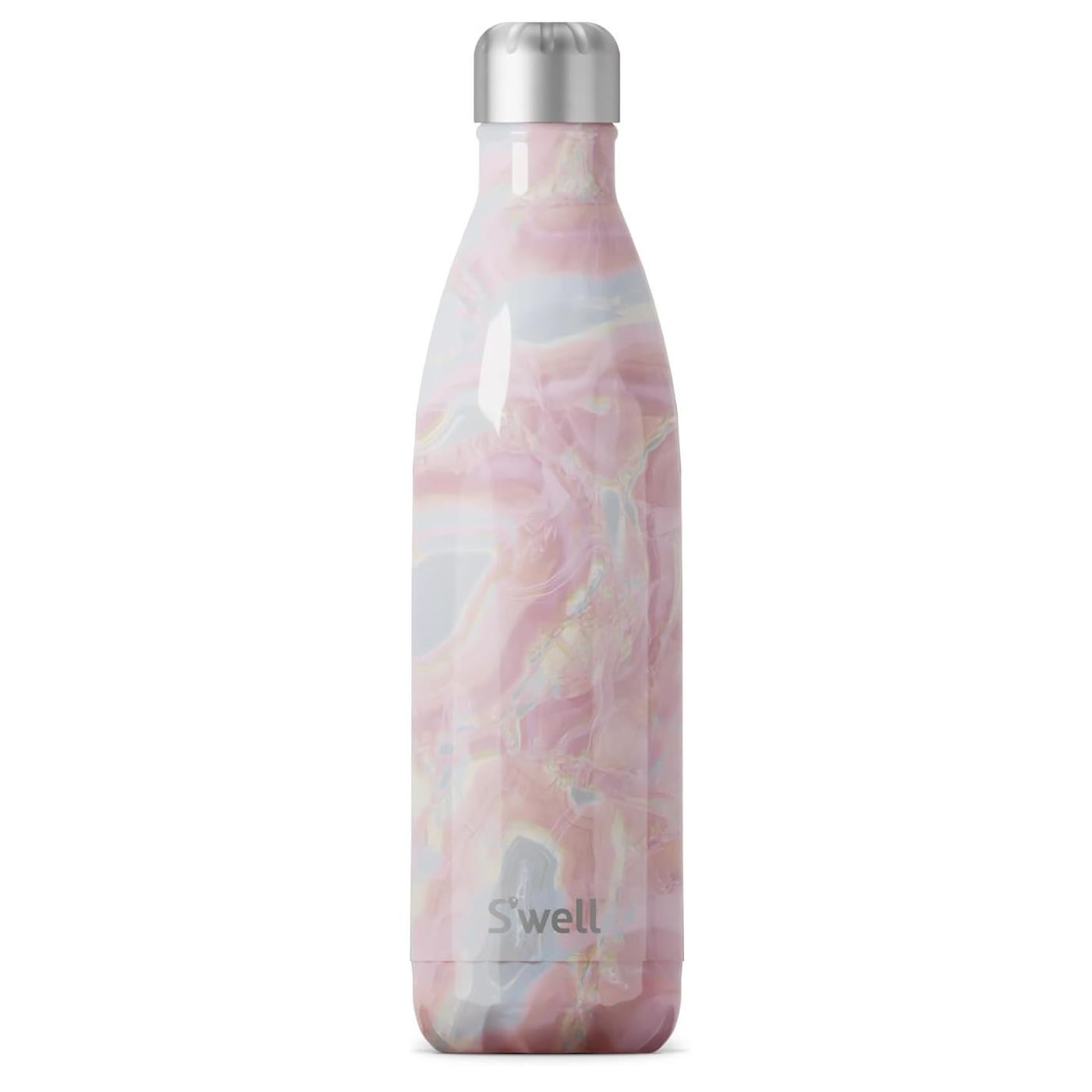 Rackhams Pink Geode Rose Bottle, 750Ml - Stainless Steel - Water Bottle - Image 2