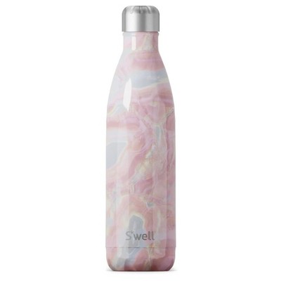 Isolier Trinkflasche Warm & Kalt Edelstahl 750ml Dreiwandig Rose Geode 