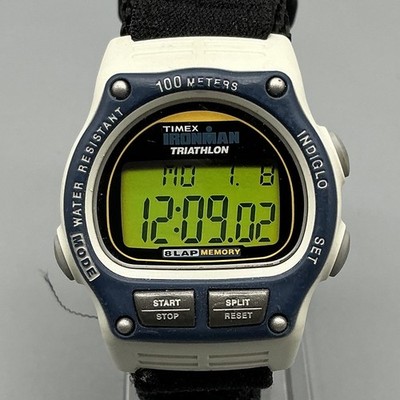 Timex Ironman Mens Watch 36mm Digital Triathlon 100M Indiglo 8 Lap
