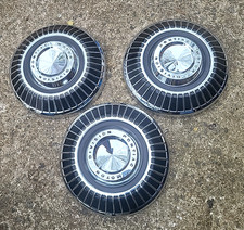 Set Of 3 Oem 1964-1972 Pontiac Dog Dish Poverty Hubcaps Gto Lemans Firebird