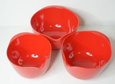 Lot of Three 3, 2, & 1.5L Rosti Mepal Margrethe Batter Bowl (Red) Batter Bowls