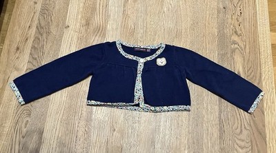 Sergent Major Baby Mädchen Bolero-Strickjäckchen, dunkelblau, Gr. 74 / 9 Monate