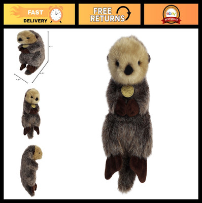 Adorable Baby Sea Otter Stuffed Animal - Lifelike Details, 11'' Plush Toy for Kid