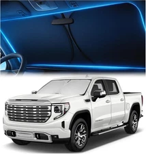 Windshield Sunshade for GMC Sierra 1500 2500 3500 (SLT AT4 Denali) 2019-2025 - N