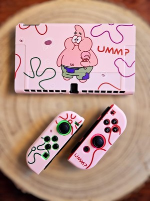   Nintendo Switch OLED Soft Case Schutzhülle Spongebob Patrick Design dockable