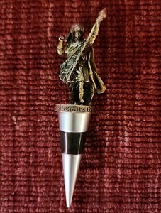 Dewars 12 Scotch Whiskey Heavy Pewter Wine Bottle Stopper Cork Scottish Warrior