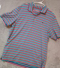 Vineyard Vines Performance Polo Shirt Men Large Performance Colorful Striped L