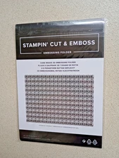 Stampin' up! Embossing Folder New