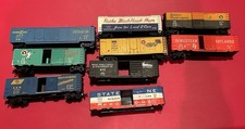 Vintage train boxcars and refrigerator cars - LOT OF 9