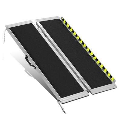 29'' W X 4' L X 2'' H 880 lbs Capacity Extended Aluminum Black Wheelchair Ramp