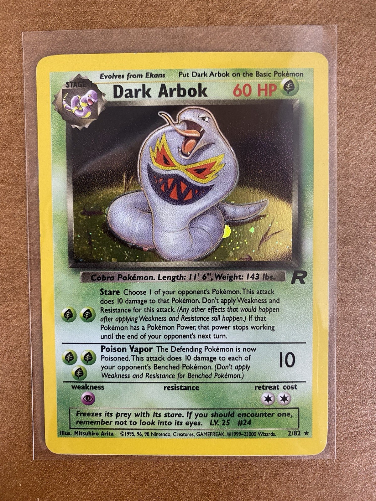 Pokemon TCG Dark Arbok 2/82 Team Rocket Holo