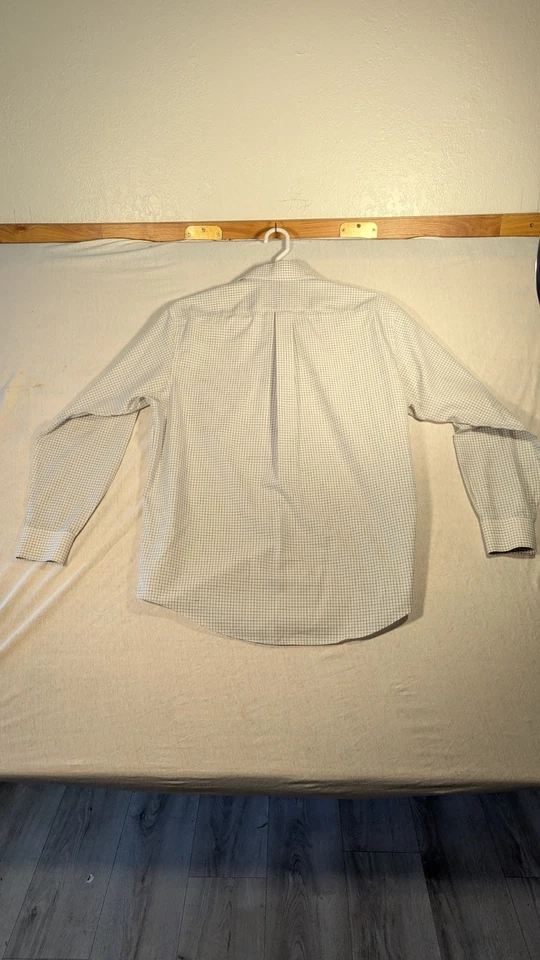 Roundtree & Yorke Hombre Lg. Camisa Etiqueta Oro Blanco Foto 2 de 4