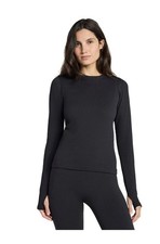 Ozark Trail Thermal Seamless Crew Neck Top Womens XS Black Base Layer NWT
