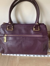 Tignanello Leather Handbag purple with Extension Strap 