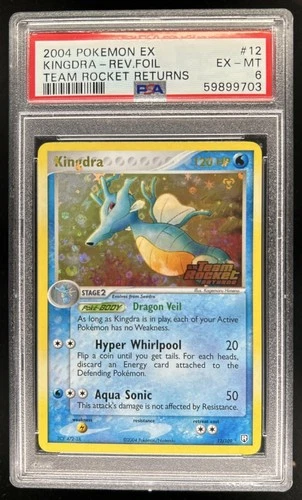 2004 Pokemon EX Team Rocket Returns Kingdra Reverse Holo #12/109 PSA 6