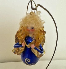 De Carlini Italian Glass Blue Singing Angel