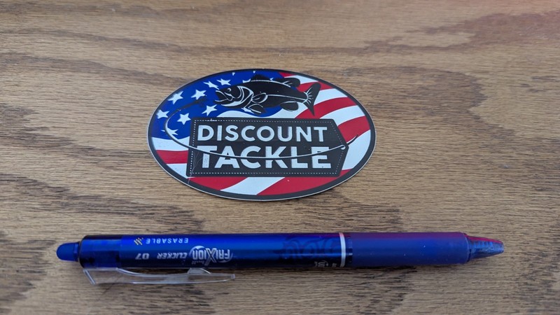 American Flag Discount Tackle Fishing Bass Lures Sticker Decal