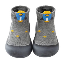 Baby First Walking Shoes Anti-Slip Slippers Barefoot Toddler Shoes – Dark Grey 1