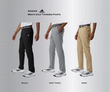Adidas Men’s Golf Tapered Pants A2021 Stretch Performance Moisture-Wicking