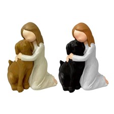 Girl and Dog Figurines Pet Memorials Gift for Dogs Sympathy Gift for Dog Lover