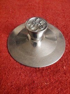 Vintage MCM General Electric Metal Sink Stopper or Lid to GE appliance
